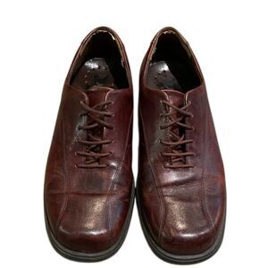 Mephisto Brown Leather Oxford Shoe Mens Size 10 Bicycle Toe Air-Jet Comfort